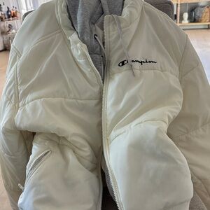 Champion Women's Off-White Puffer Jacket